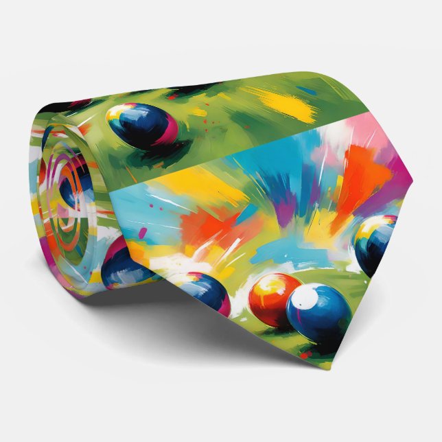 Lawn Bowls Color Splash,  Tie (Rolled)