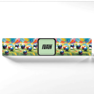 Lawn Bowls Colour Splash, Nameplate