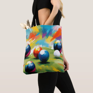 Lawn Bowls Colour Splash,  Tote Bag