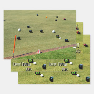 Lawn Bowls Competition Game, Gift Wrap Sheets,