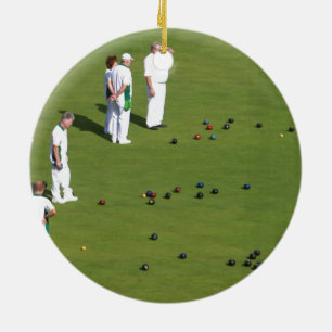 Lawn Bowls England Ceramic Ornament