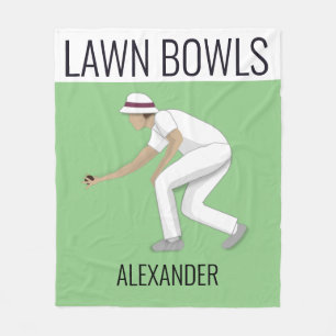 Lawn Bowls Fleece Blanket