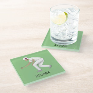 Lawn Bowls Glass Coaster