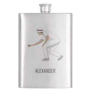 Lawn Bowls Hip Flask