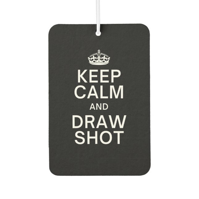 Lawn Bowls - Keep Calm & Draw Shot Air Freshener (Front)
