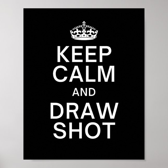 Lawn Bowls - Keep Calm & Draw Shot Poster (Front)