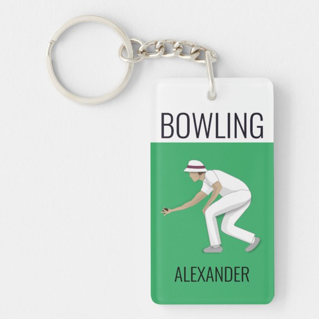 Lawn Bowls Keychain (Front)