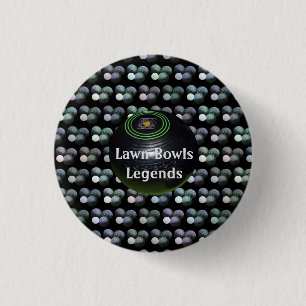 Lawn Bowls Legends,   1 Inch Round Button