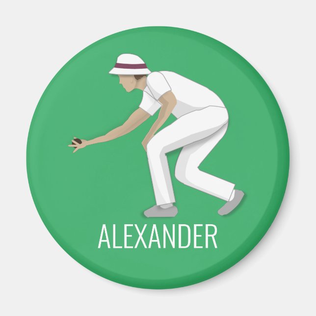 Lawn Bowls Magnet (Front)
