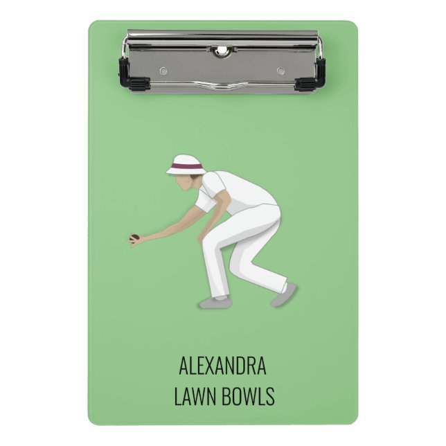 Lawn Bowls Mini Clipboard (Front)