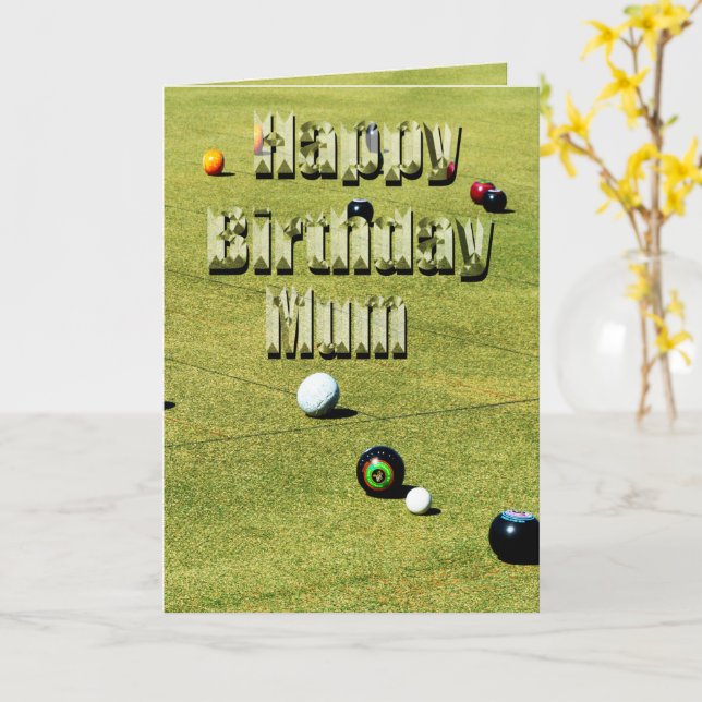 Lawn Bowls Mom Birthday Card, Card (Yellow Flower)
