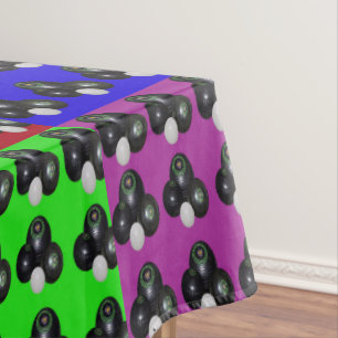 Lawn Bowls Multi Coloured Patchwork Pattern, Tablecloth