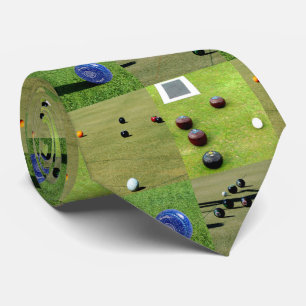 Lawn Bowls Photo Collage, Tie
