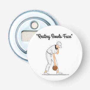 Lawn Bowls: Resting Bowls Face Bottle Opener