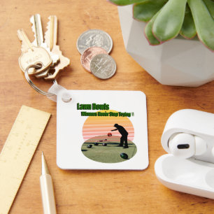 Lawn Bowls The Winners Design, Keyring