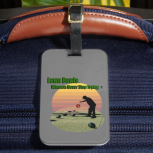 Lawn Bowls The Winners Design, Luggage Tag