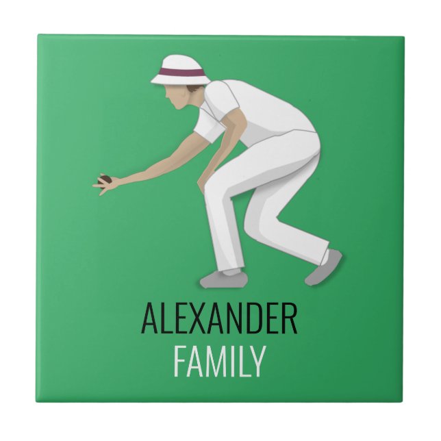 Lawn Bowls Tile (Front)
