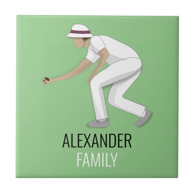 Lawn Bowls Tile (Front)
