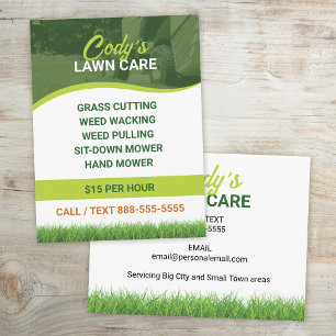 Lawn Care and Grass Cutting Maintenance Postcard