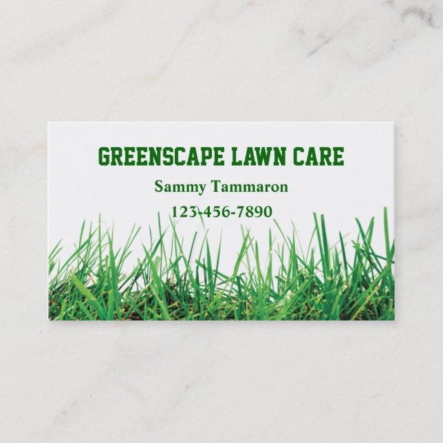 Lawn Care and Landscaping Business Card (Front)