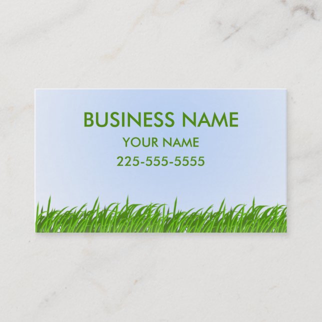 Lawn Care Business Card (Front)