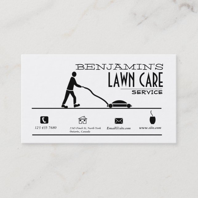 Lawn Care Business Card (Front)