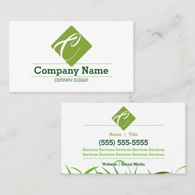 Lawn Care Business Card (Front/Back)