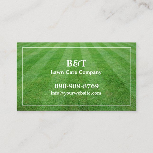 Lawn Care Business Card Template (Front)