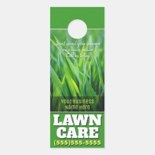 Lawn Care. Customizable Promotional Door Hanger