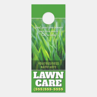 Lawn Care. Customizable Promotional Door Hanger