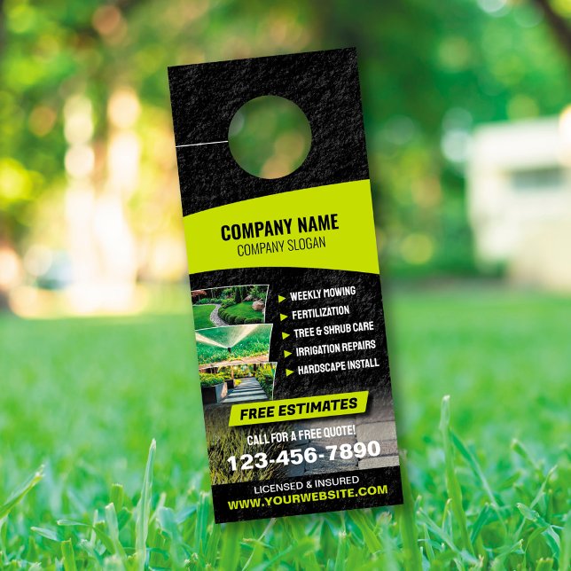 Lawn Care Door Hanger Landscaping Door Hanger (Creator Uploaded)