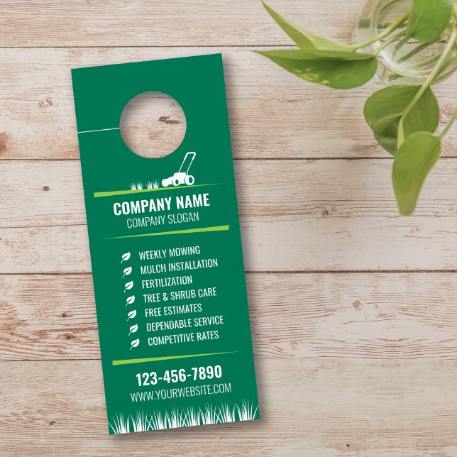 Lawn Care Door Hanger Landscaping Door Hanger (Creator Uploaded)