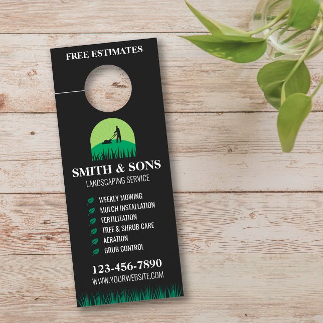 Lawn Care Door Hanger Landscaping Door Hanger (Creator Uploaded)