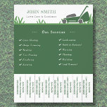 Lawn Care & Gardener Tear Off Strips Flyer<br><div class="desc">A Flyer with Tear Off Strips in green colours with an illustration including grass and a lawn mower. It is fully customizable and can be suitable for Lawn Care & professional Gardener or people working in the landscaping field: landscaper,  mowing and maintaining the lawn,  maintaining green spaces,  etc.</div>