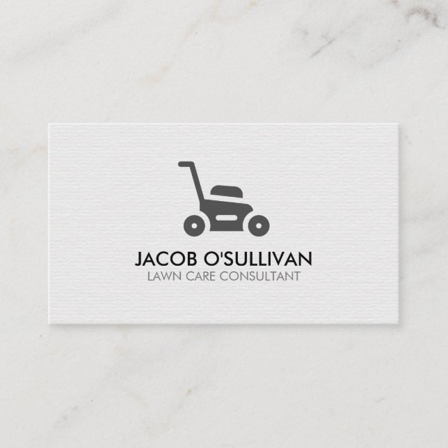 Lawn Care Grass Mowing Gardener Business Card (Front)