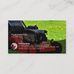 Lawn Care Grass Mowing Gardener Landscape Business Card