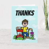 Lawn Care Greeting Card (Thanks or Love)