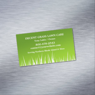 Lawn Care Landscaper Magnetic Business Card