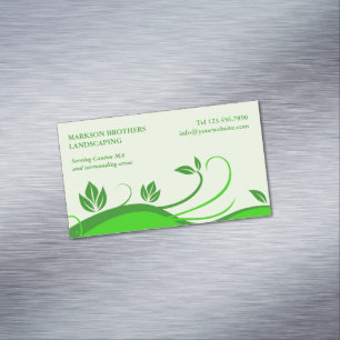 Lawn Care Landscaper Magnetic Business Card