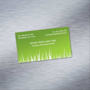 Lawn Care Landscaper Magnetic Business Card