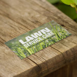 Lawn Care & Landscaping Business Card<br><div class="desc">Professional landscaping and lawn service business card. This double-sided card,  features a luscious green lawn and title and on the back a modern template for you to add all your details and is easy to personalize.</div>