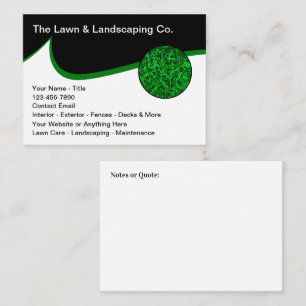 Lawn Care Landscaping Business Cards