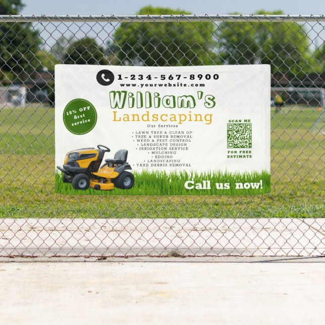  Lawn Care Landscaping Gardening Services Modern Banner (Insitu)