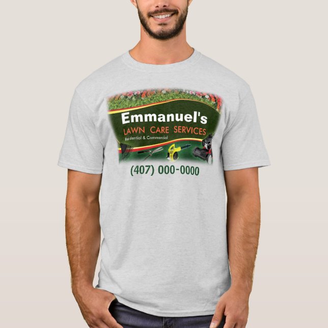 Lawn Care Landscaping Grass Cutting Green  T-Shirt (Front)
