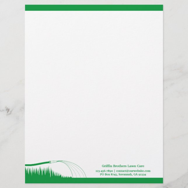 Lawn Care Landscaping Letterhead (Front)
