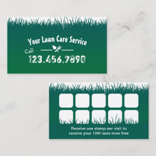 Lawn Care & Landscaping Professional Loyalty Punch Card