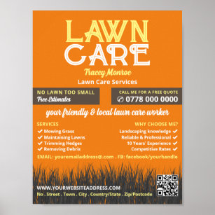 Lawn Care Logo, Lawn Care Services Poster