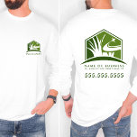 Lawn Care Logo Professional Landscaping Business T-Shirt<br><div class="desc">Showcase your expertise with our Lawn Care Logo Professional Landscaping Business T-Shirt, designed for lawn care, landscaping, and yard work professionals. Featuring a customizable modern black and grey logo, this T-shirt combines style with functionality to give your team a polished and cohesive look. Perfect for lawn mowing, grass cutting, and...</div>