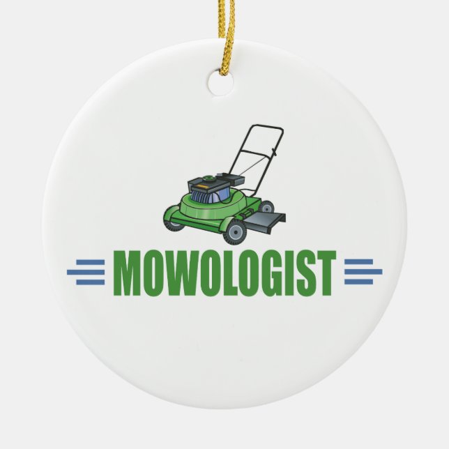 Lawn Care Mowing Grass Lawns Landscaping Yards Ceramic Ornament (Front)