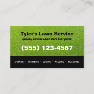 Lawn Care Mowing Landscaping Cut Lawn Business Card